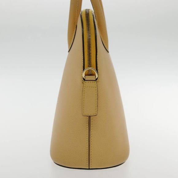 CELINE Hand Bag Leather Yellow Gold Auth 94782 - Picture 3 of 16